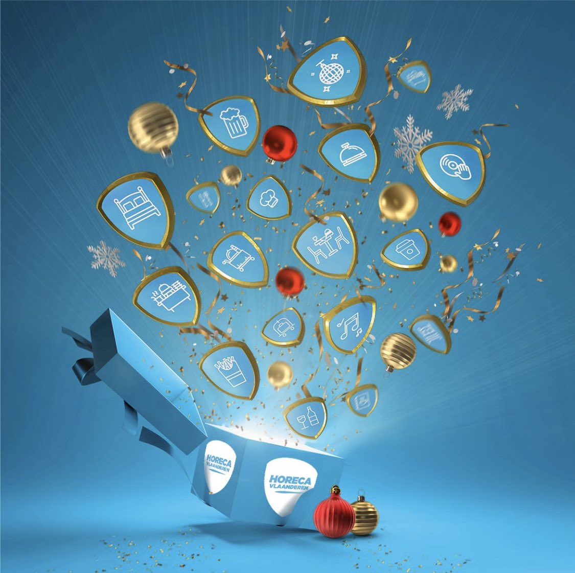 🎁 Horeca is de living van de samenleving. Horeca voor iedereen is dan ook het mooiste cadeau dat we kunnen geven. Niet alleen in deze donkere maanden, maar tot ver daarna.🎄 Horeca Vlaanderen wenst iedereen veel gezelligheid, warmte, Fijne feestdagen.