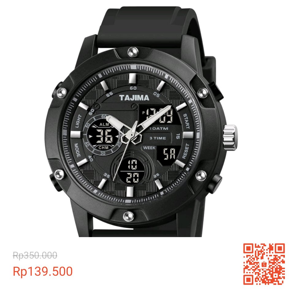 AdzillaShop's tweet image. Temukan Jam Tangan Pria Analog Digital Tajima 9353 Tahan Air 50 Meter Garansi 1 Tahun dengan potongan 60%! Hanya Rp139.500. Dapatkan segera di Shopee! shp.ee/p7w367v #ShopeeID