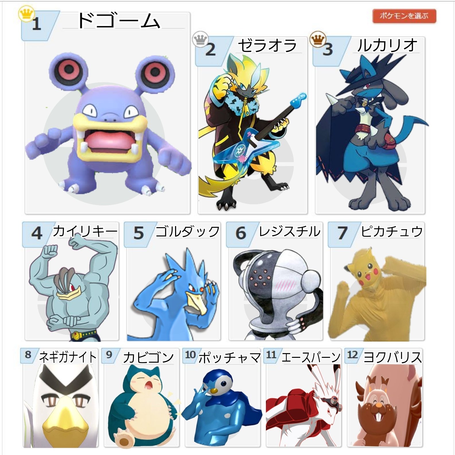 ポケモン界no 1アイドルを目指すドゴーム 新宿のjk500人に聞いた 抱かれたいポケモンランキング 今夜は寝かさないぜ T Co Err8janmly Twitter