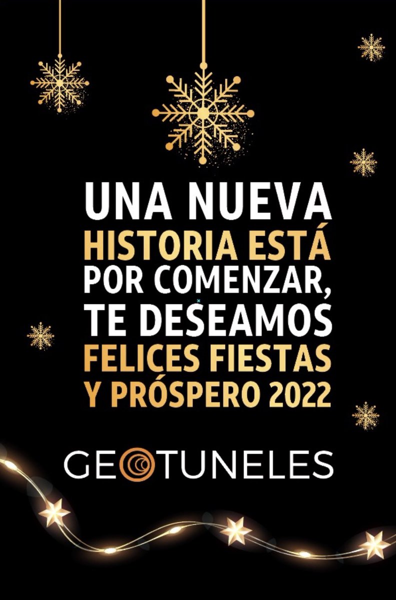 GeotunelesSAS's tweet photo. @GeotunelesSAS les desea una Feliz Navidad y un Próspero 2022! 🎄💫 https://t.co/OX1wND5bfd