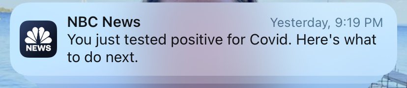 MarkCavitt's tweet photo. An extremely sleep-deprived father with hazy eyes wakes up and sees this notification on his phone. 

He thinks that he’s tested positive for COVID-19. 

Merry Christmas Eve everyone! 🎅🏽🎄 https://t.co/B87RtoA19u