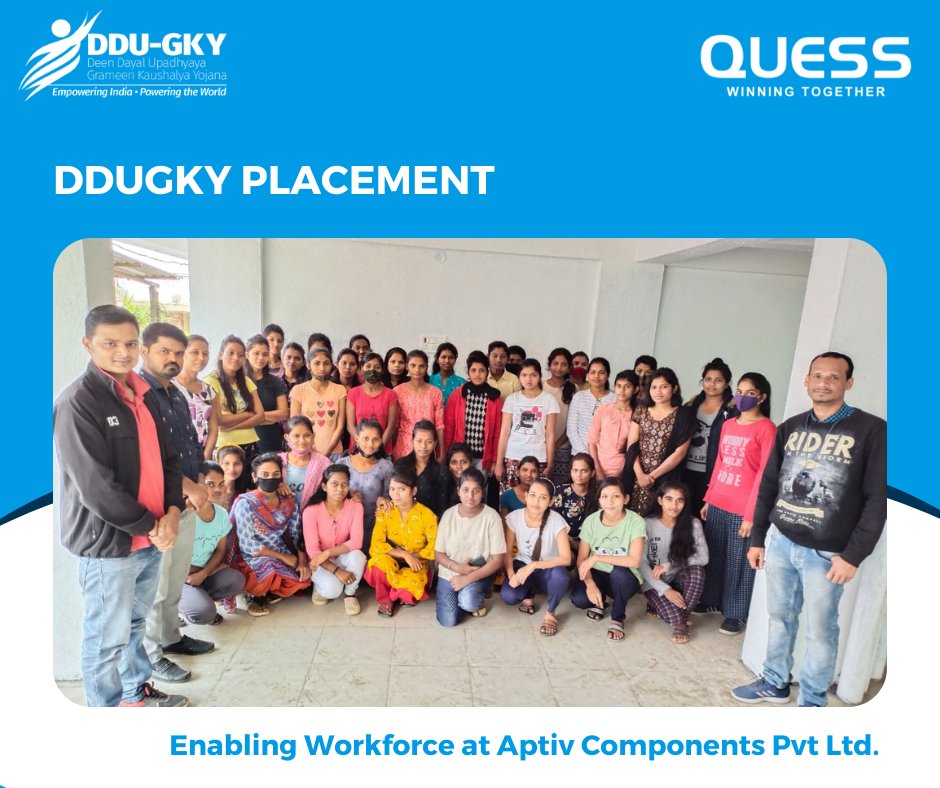 ExcelusLearning's tweet photo. Aptiv is one of the global technology leader, across 124 manufacturing facilities and 12 major technical centers worldwide.
We are extremely proud of all our candidates and wish all of them good luck for a successful career!

#DDUGKY #Quess #Aptiv #placement https://t.co/1nHIFnMF19