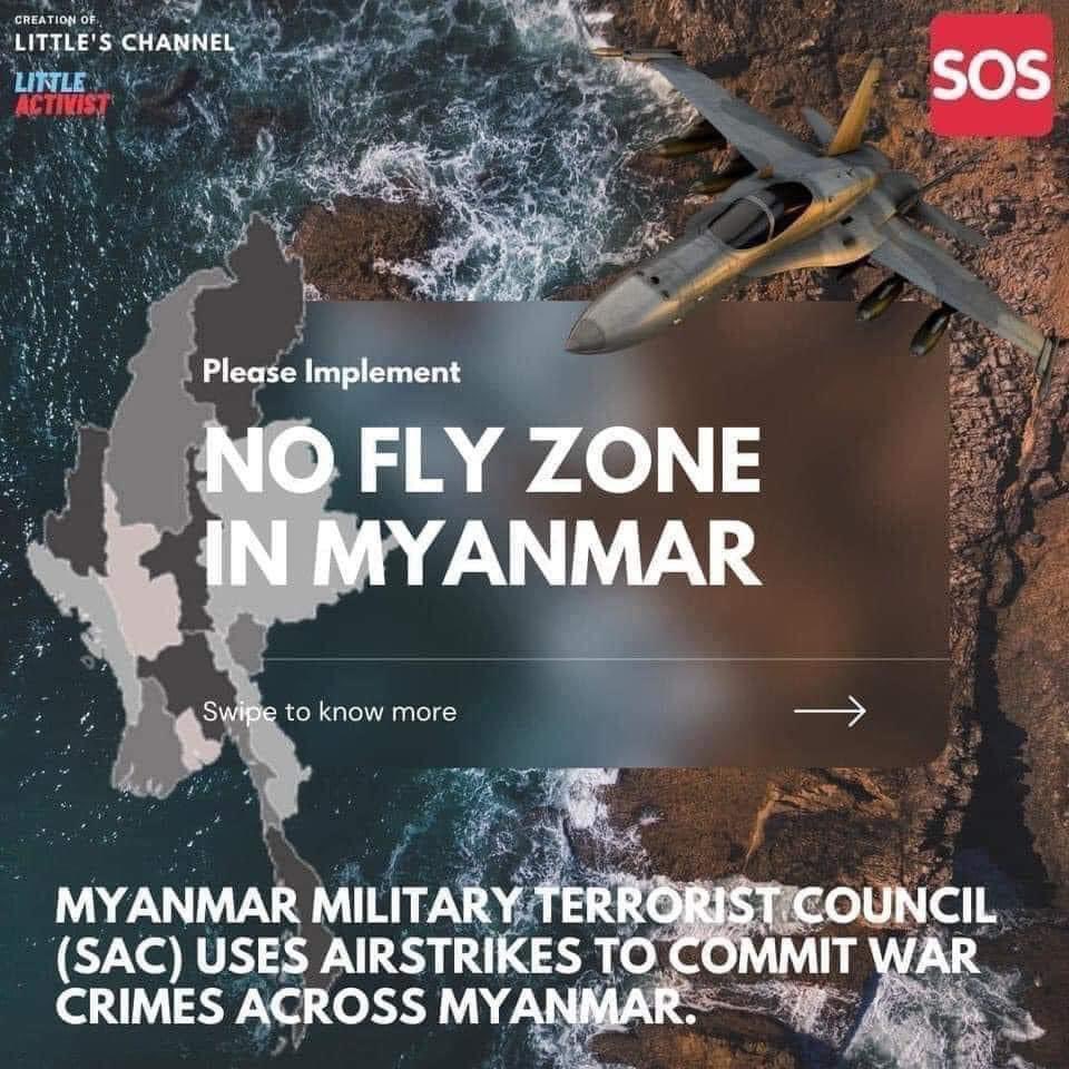 BerthaLwin's tweet photo. As a Burmese citizen, I call on the United Nations, led by the United Nations Security Council, to stop the military terrorist’s airstrikes on Ethnic area across the country( Myanmar).

#NoFlyZone
#SaveMyanmar
#Stop_Killing_Innocent_Civillians
#Dec24Coup https://t.co/fpCytpkccn