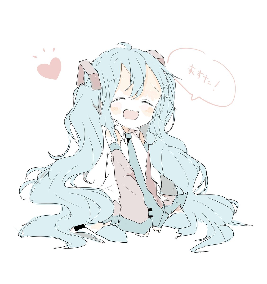 初音ミク 「いつもおつかれさま、 」|sakiのイラスト