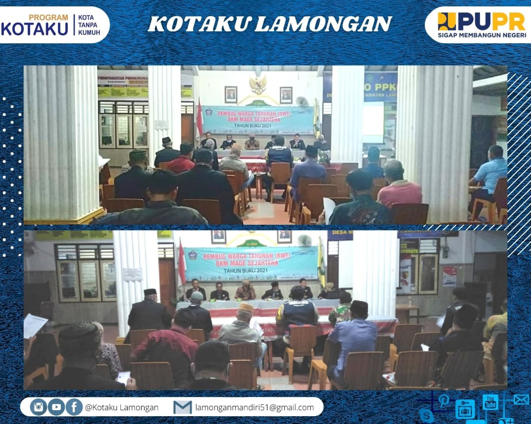 osp3jatim's tweet photo. Giat pada hari ini KOTAKU LAMONGAN.  Melaksanakan Kegiatan Rembug Warga Tahunan (RWT) BKM MADE SEJAHTERA Tahun 2021. Kegiatan ini dilaksanakan di Balai Desa/Kelurahan Made Kecamatan Lamongan Kabupaten Lamongan

Pelaksanaan Kegiatan ini sudah menerapkan Protokol Kesehatan, https://t.co/NWBomhmERy