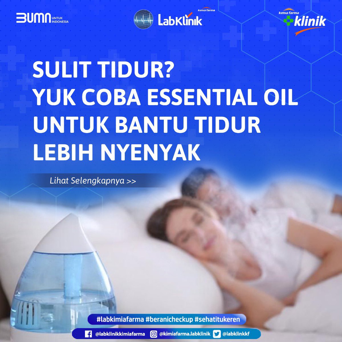 kaeflabklinik's tweet photo. Hai Sahabat Kaef,
Aroma terapi kini sedang populer dipercaya berguna untuk mengatasi sulit tidur loh. Ada beragam jenis minyak esensial yang dapat membuat tidur lebih nyenyak, apa saja itu? simak informasinya ya!
#TipsTidur
#TipsTidurNyenyak
#BeraniCheckUp
#LabKlinikKimiaFarma https://t.co/nIT6JJxlZJ