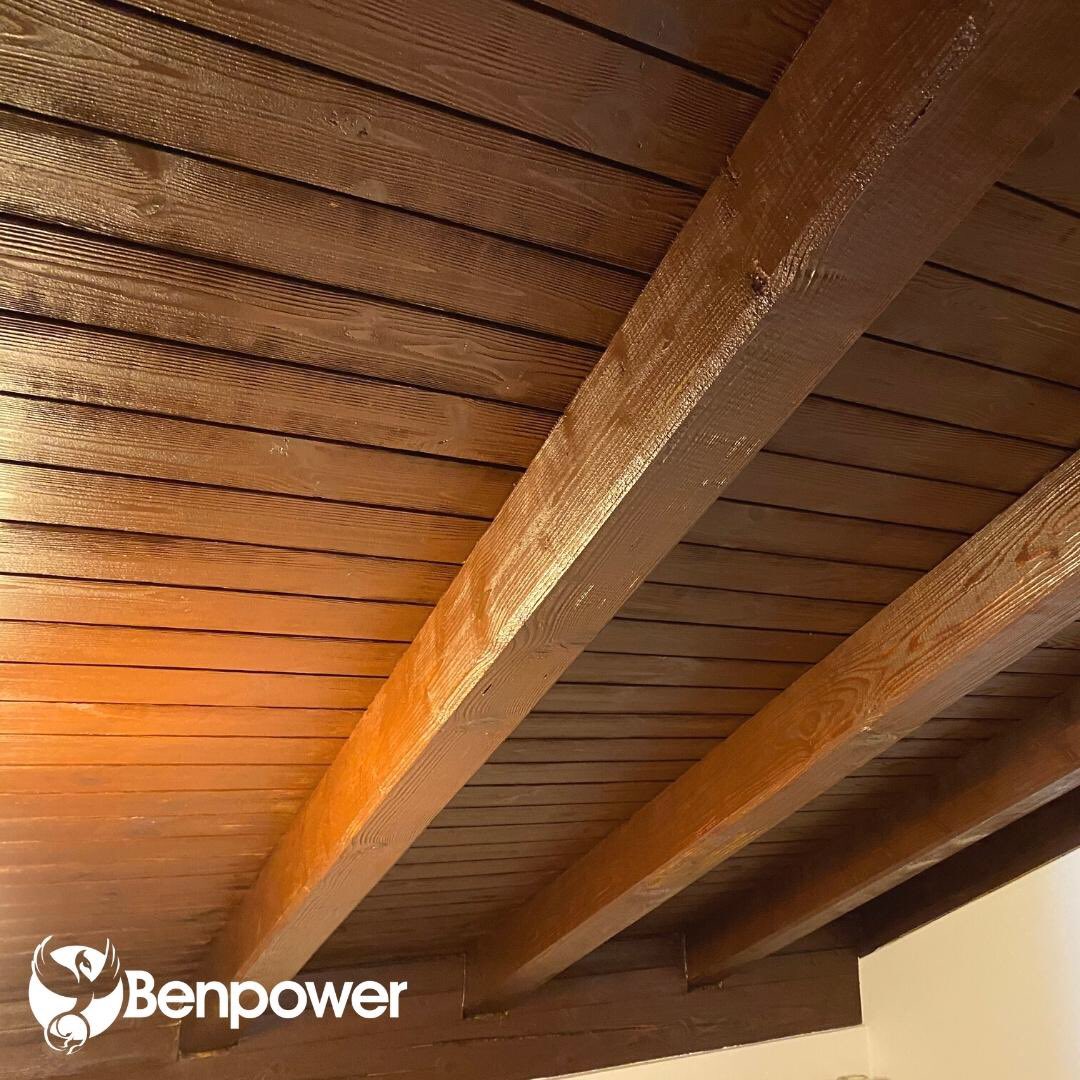 Ed ecco il risultato dell’applicazione della sabbiatura criogenica su legno: 10 e lode! #benpower #laforzacontrolemergenza #ricostruiamoilvostromondo #propertyrestoration #insurance