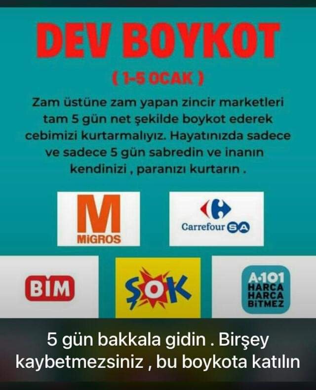 Dolar 18 lirayken yaptığım market alışverişi ile bugün dolar 11,5 lira olduğunda yaptığım market alışverişi arasında hiçbir fark yok diyemem fark var. Fiyatlar bırakın inmeyi, yükselmiş. #boykotediyoruz
