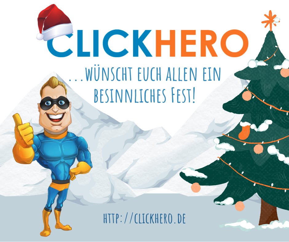 CLICKHEROS's tweet image. Wir wünschen allen ein frohes Fest und eine tolle Zeit bis zum Jahreswechsel!