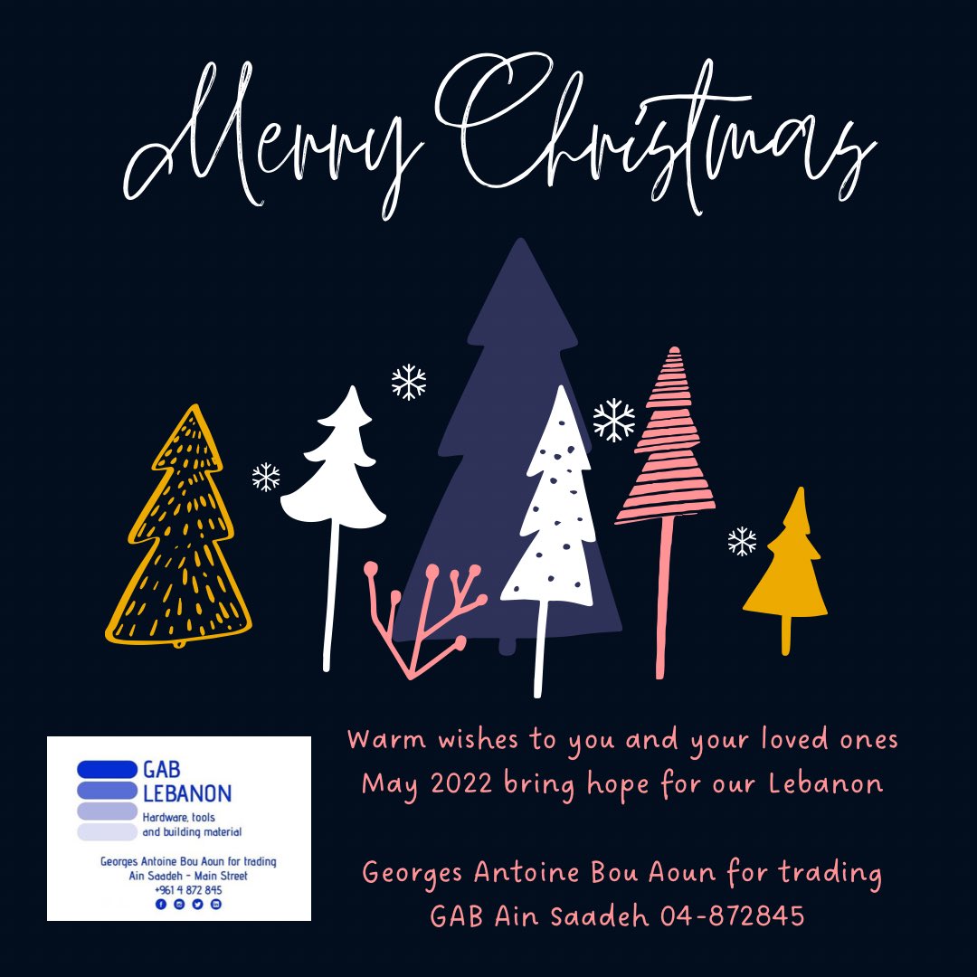 gablebanon's tweet photo. Merry Christmas and Happy new year 2022 #ainsaadeh #gablebanon #gabainsaadeh https://t.co/tXZ6VYfEJd