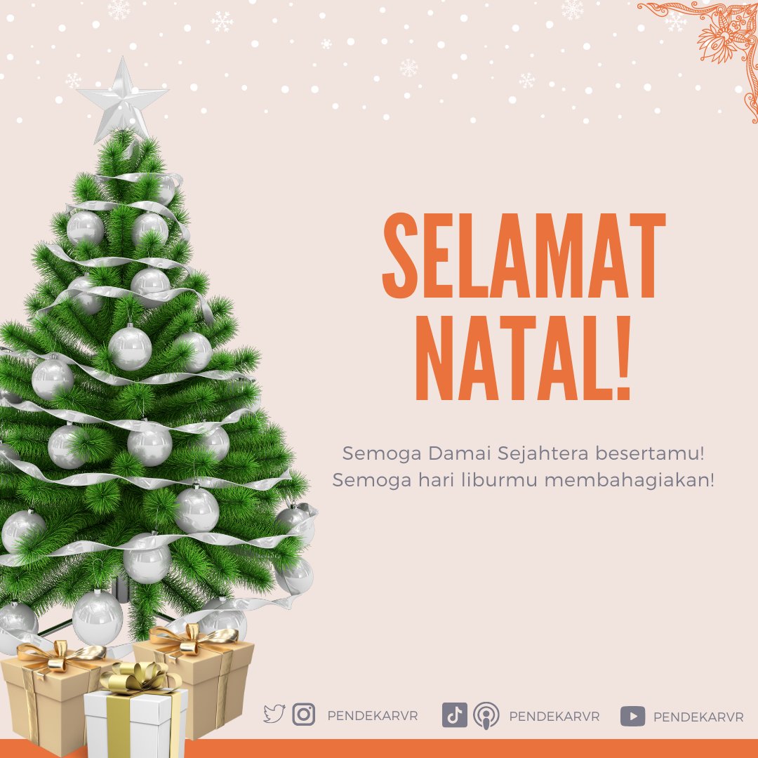 pendekarvr's tweet photo. Selamat Natal dan Tahun baru niihhh guyss..
Udah ga sabar yah pengen Liburan?
Eitss tapi jangan lupa ya tetap jaga jarak dan menjaga Kebersihan, Karena kita masih menghadapi Pandemi nihh..
Selamat Liburan !!!
#ChristmasEve 
#VRforEducation
#VRIndonesia https://t.co/8hWf12Z5hz