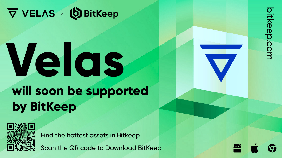 BitgetWallet's tweet photo. 📢@VelasBlockchain will soon be supported by #BitKeep. https://t.co/BZzJbwt26f