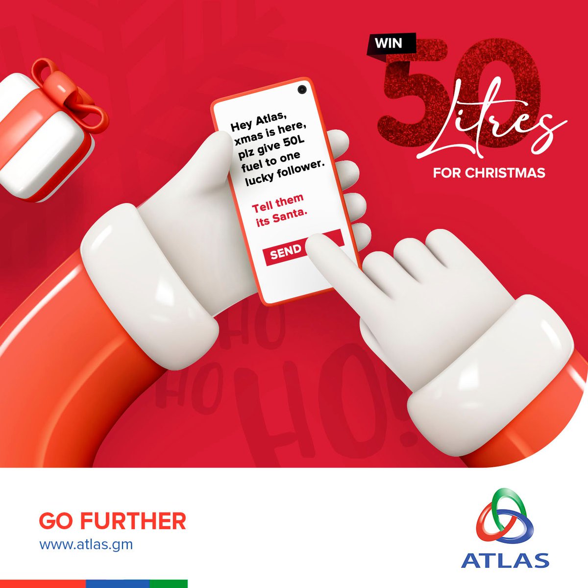 Will 50L sort you out for Christmas? To stand a chance of winning it, share, like and follow us. Winner will be announced tomorrow.

#gofurther #gambia #atlasenergy