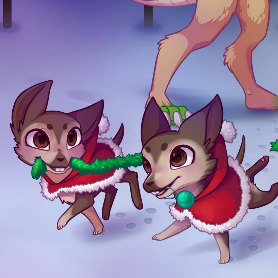 Longtailgame's tweet photo. Time for us to take a Christmas break! Merry times to everyone ☃️🎄
#longtailgame #Christmas #gamedev #indiedev #characterart #3dplatformer #gamer #gaming #digitalart https://t.co/dy1s2XFFFP