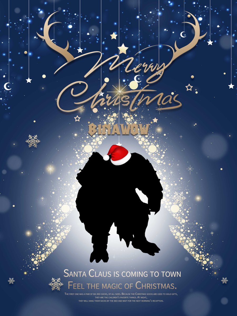 BWOW_BWOW's tweet photo. Santa Claus is coming to town
Feel the magic of Christmas.
 #P2E #Metaverse #NFTGame #BINAWOW #Christmas https://t.co/ENyJKS5L8W