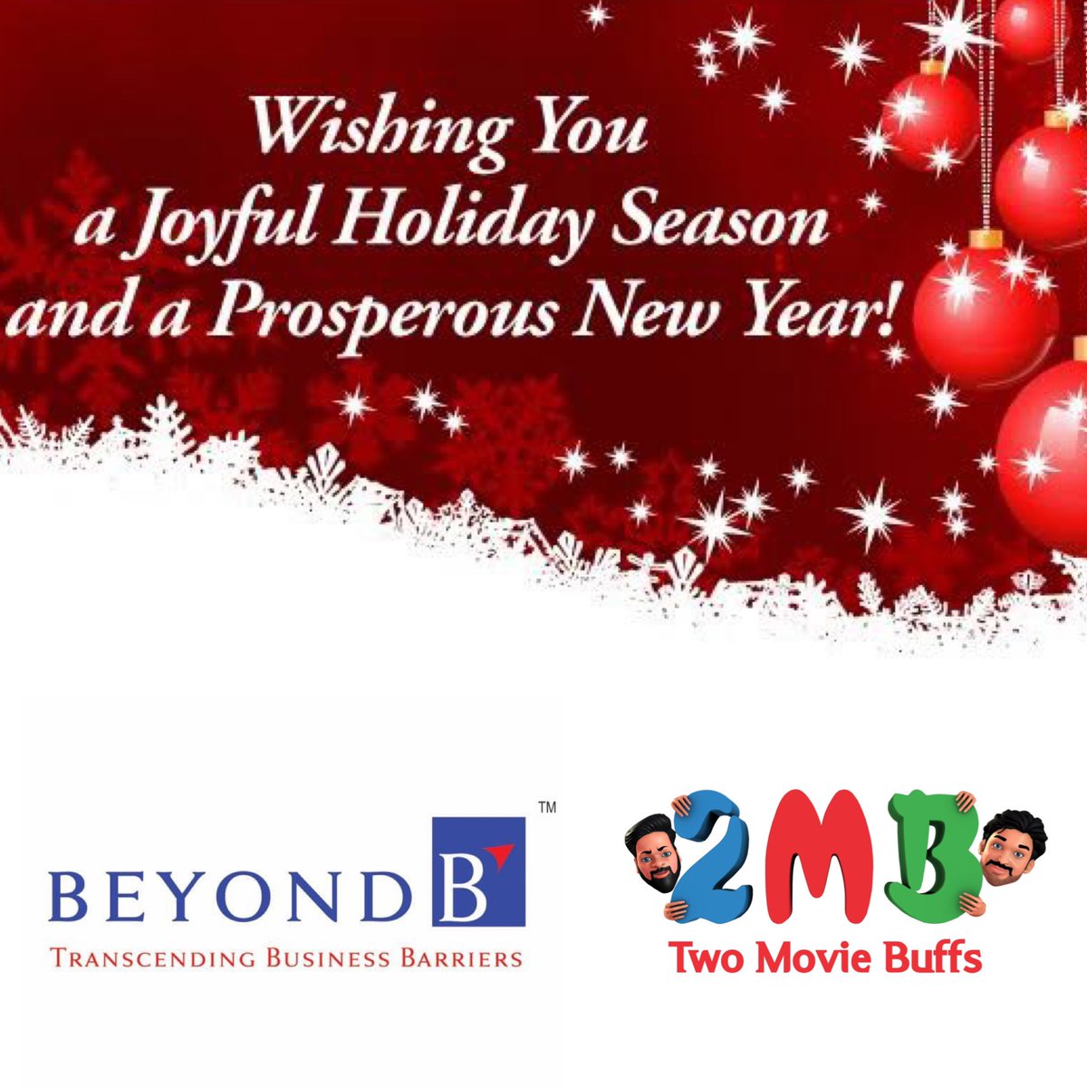 raghunathan_ps's tweet photo. Happy holidays ❤️❤️ Wishing you all a very wonderful, happy, peaceful, joyous, prosperous new year ❤️❤️ #BeyondB #TwoMovieBuffs #2MB https://t.co/lWGEkMpfIA