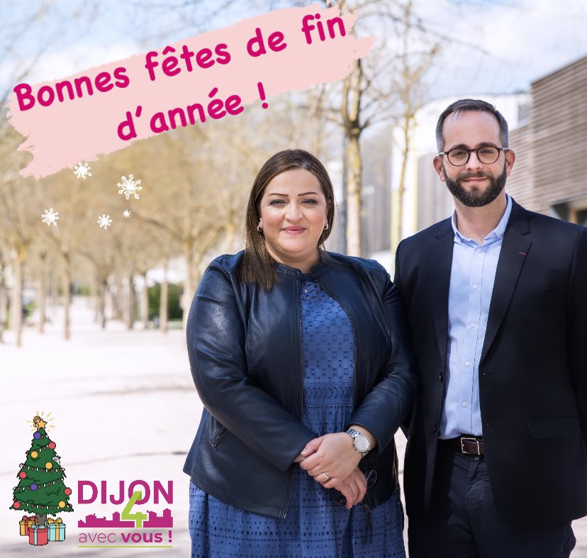 dijon4avecvous's tweet photo. 🎄Nuray Akpinar-Istiquam et Benoît Bordat, conseillers départementaux de la Côte-d’Or vous souhaitent de très bonnes fêtes de fin d’année !

Prenez soin de vous et de vos proches. https://t.co/YYNct4rRhH