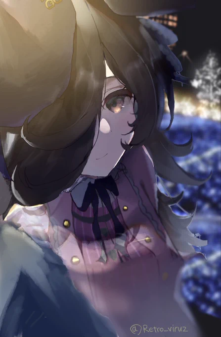 「お兄さま、お姉さま、メリークリスマス…だよ?」 #ウマ娘 #ライスシャワー 