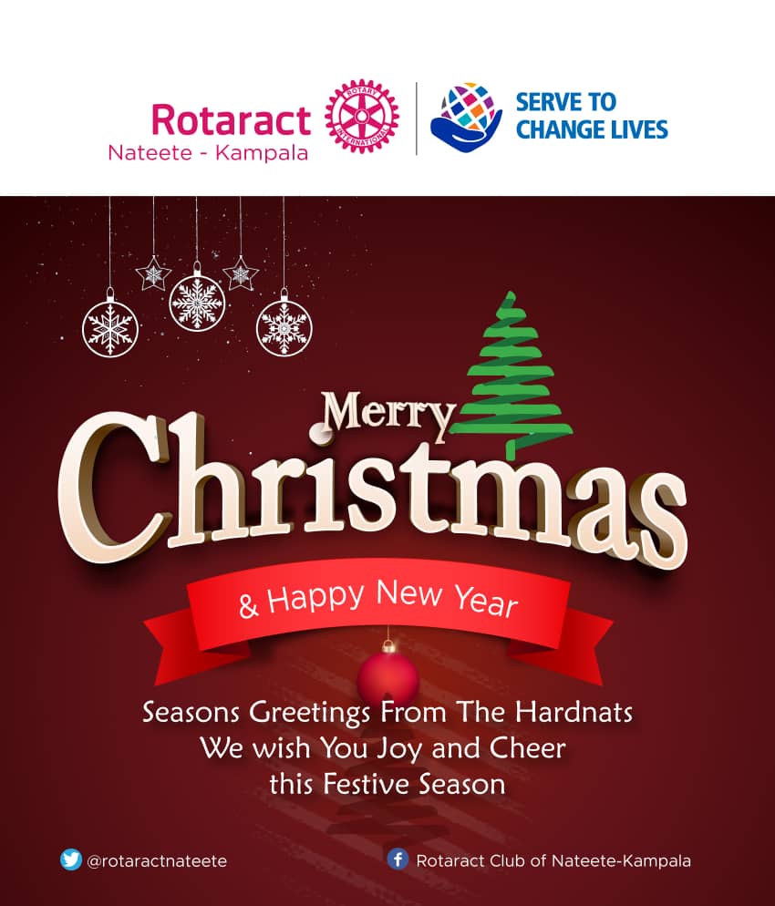 rotaractnateete's tweet photo. It has been great having each of you as part of us this year . From #TheHardNats family to you all , we wish  joyous Festivities. May the cheers of the season bring happiness and fulfilment to you, your family and friends. 
#MerryChristmas2021 https://t.co/g9WycKqrjl