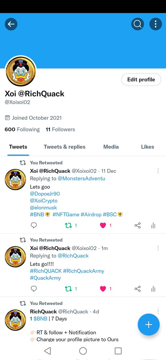 Xoixoi02's tweet photo. @RichQuack Ahoooyyy
#RichQUACK #RichQuackArmy
#loyalholderhere https://t.co/ETEWI7mVkG