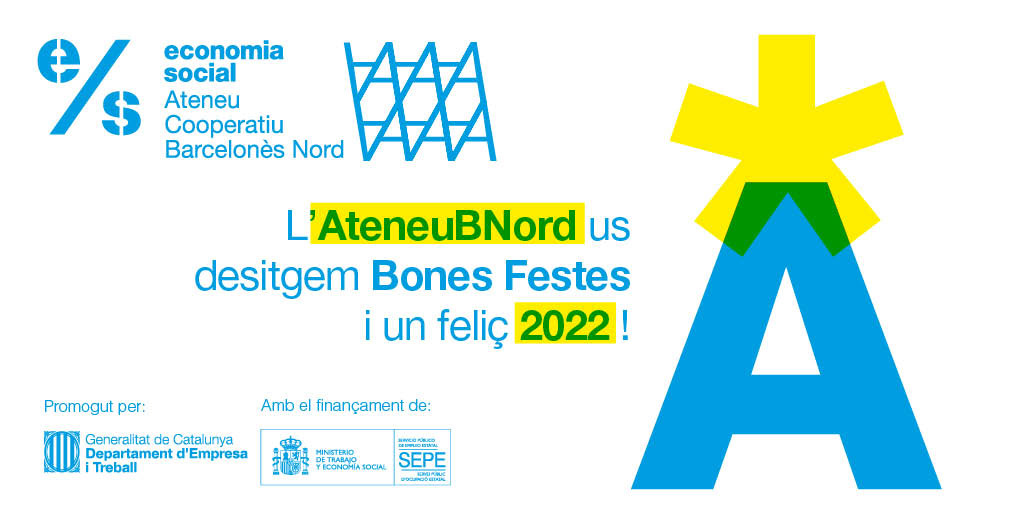 AteneuBNord's tweet image. L'@AteneuBNord us desitgem bones festes i un feliç 2022.

Per un any més al vostre costat fent un món més nostre!