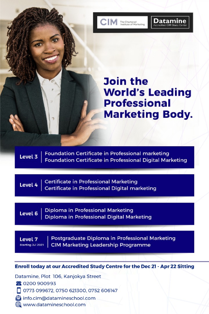 Becoming a #CharteredMarketer comes with many benefits, such as gaining recognition from your employers, colleagues, and developing life-long skills. 

The 1st step to becoming Chartered is to enroll at #DATAMINE TODAY!!!  #JanuaryIntake