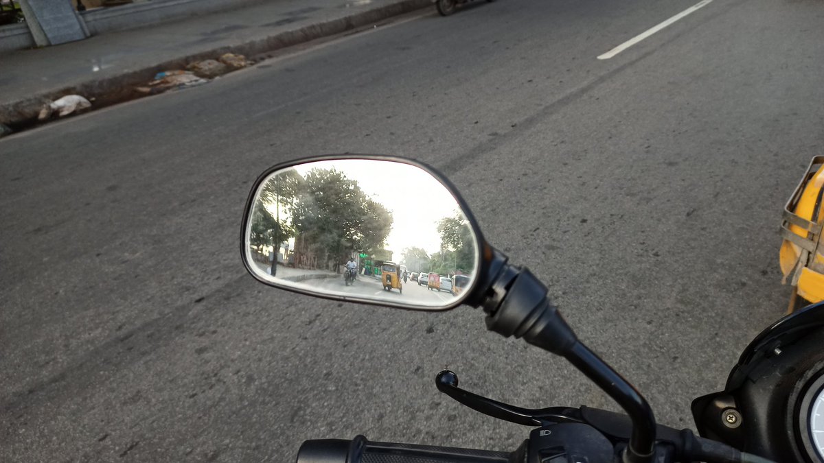 Team Road Squad🚦🚴♀️ (@team_road_squad) on Twitter photo Police can only see if you have rear view mirrors or not..
But they cannot see if you are using them or just pretending to avoid fines.
Responsibility is on your shoulders to stay safe.
Mirrors are for your safety...
Wake up citizens!
<a href="/HYDTP/">Hyderabad Traffic Police</a> <a href="/AddlCPTrHyd/">Addl CP Traffic</a> <a href="/TopDriverIndia/">Naresh</a> Police can only see if you have rear view mirrors or not..
But they cannot see if you are using them or just pretending to avoid fines.
Responsibility is on your shoulders to stay safe.
Mirrors are for your safety...
Wake up citizens!
<a href="/HYDTP/">Hyderabad Traffic Police</a> <a href="/AddlCPTrHyd/">Addl CP Traffic</a> <a href="/TopDriverIndia/">Naresh</a>