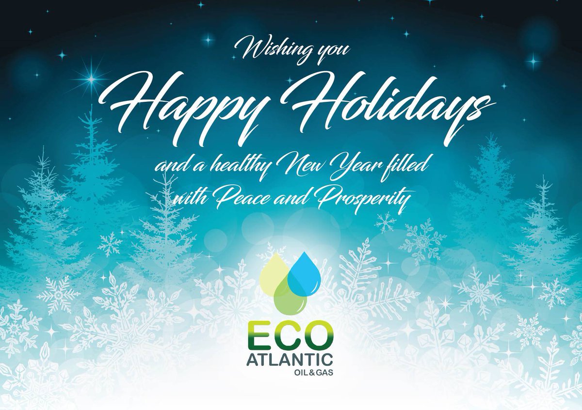 EcoAtlantic_OG's tweet photo. Eco Atlantic would like to wish all shareholders happy and healthy holidays and we look forward to sharing an exciting 2022. https://t.co/5TfNUewaVq