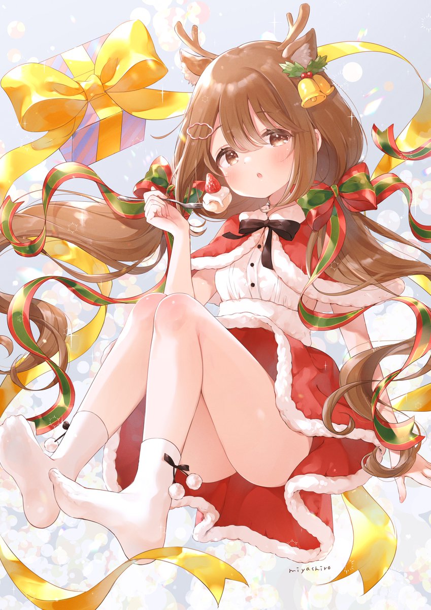 「🔔🎄めりーくりすます🎁🥂 」|みやしろ🍰1巻3/27発売のイラスト
