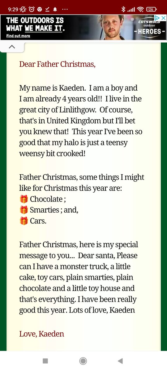 MrsSBaty's tweet photo. We were a bit late writing to Santa this year but found this fab website to email him. We even got a reply almost immediately! https://t.co/h6KeJuZ92M https://t.co/Q3AuASYGsR