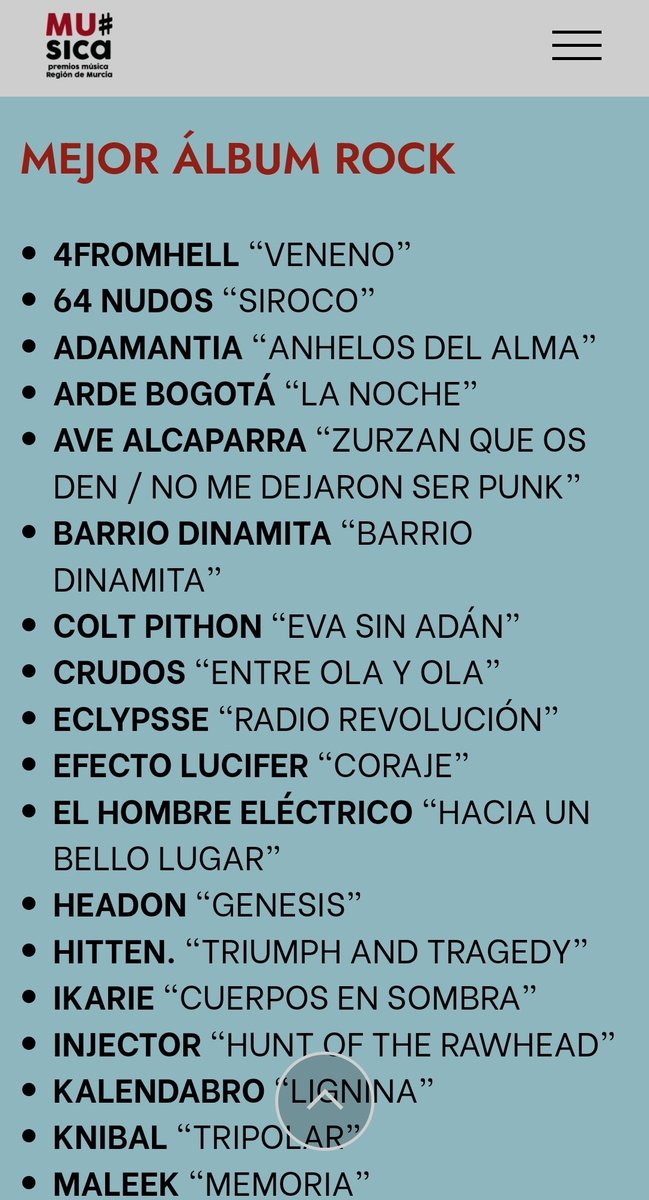 EfectoLucifer_'s tweet photo. "Coraje" es candidato a "mejor álbum rock" de los Premios de la Música de la Región de Murcia. 

Aquí podéis ver todos los candidatos y categorías. 

https://t.co/OHUgjqllyB

¡Deseadnos suerte!

¡Pasad buenas fiestas! https://t.co/Pm60wyBzq9