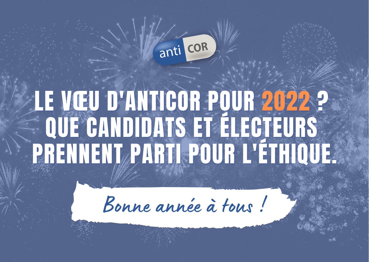 anticor_org's tweet photo. Toute l'équipe d'Anticor vous souhaite une bonne année 2022 ! 🎉
https://t.co/P6hY5TwpE3 https://t.co/s2qBMxFM2H