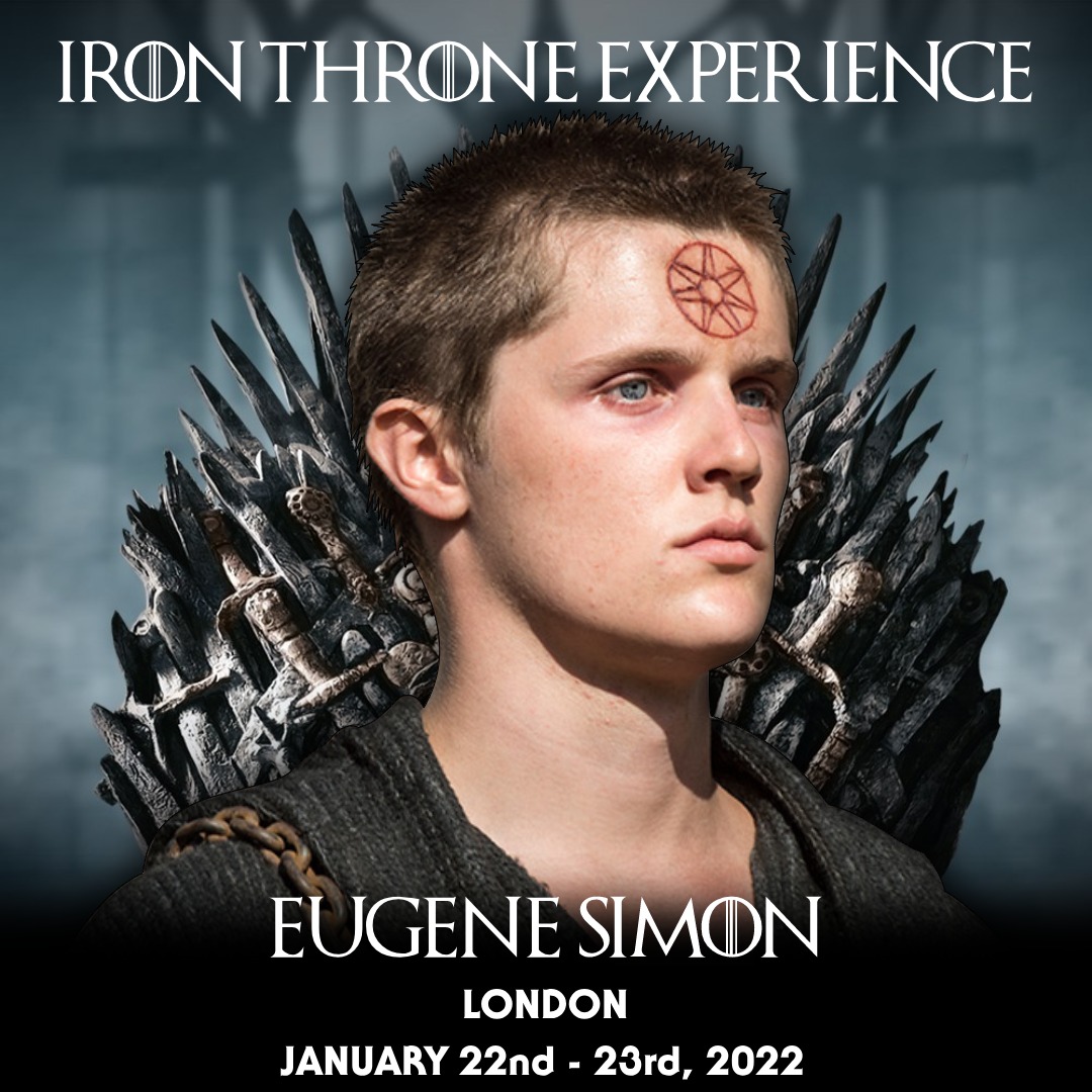 DMJConsult23's tweet photo. I'm delighted to announce that @Eugene_Simon will be at @ironthroneexp 22nd-23rd January 2022 in #London, #UK.

Further info can be found here:
https://t.co/hK3u2vaaPS

#EugeneSimon 
#GameOfThrones #HouseOfAnubis #Eden #Genius #MyFamilyAndOtherAnimals #KillBenLyk #TheLodgers https://t.co/jM6jHiRz5n
