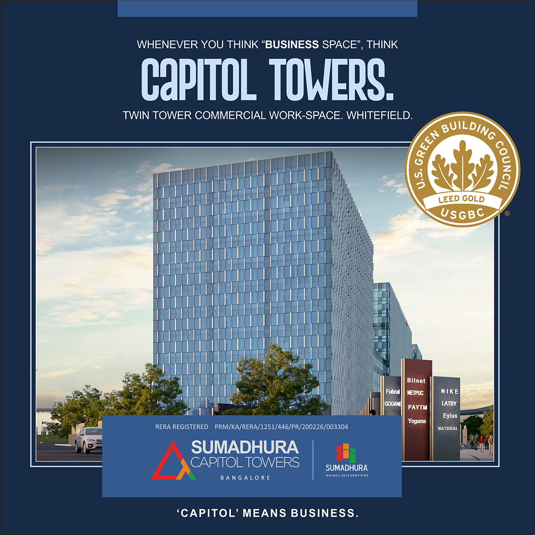 teamsumadhura's tweet image. A state-of-the-art #OfficeSpaces #SumadhuraCapitolTowers. With 1.4 million sqft of leasable space, which consists of 110,000 to 130,000 Sq.ft floor plates, one of the most extensive floor plates in the city so far.
To know more: bit.ly/3prb0cU
#DreamWorkSpace #WorkSpace