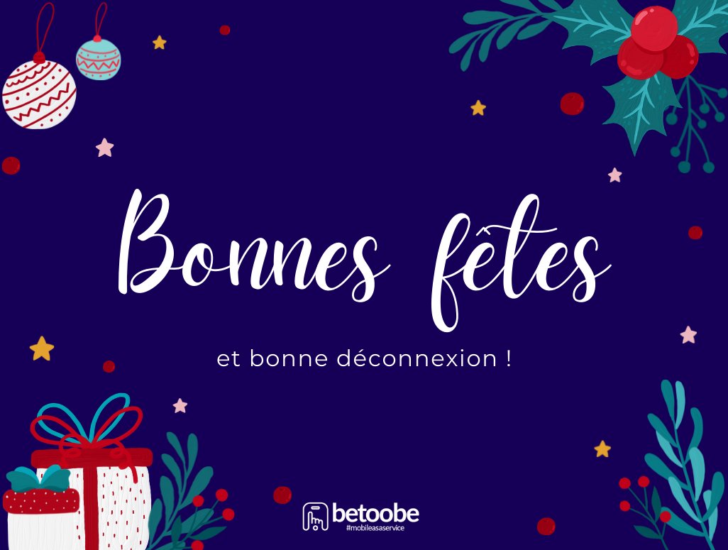 L'équipe Betoobe vous souhaite de joyeuses fêtes et une bonne déconnexion, que ce soit le temps d'un weekend ou une semaine ✨

(C'est le seul moment de l'année où on vous souhaite un mauvais réseau mobile 🤭)

#BonnesFetes #JoyeusesFetes #FinDAnnée