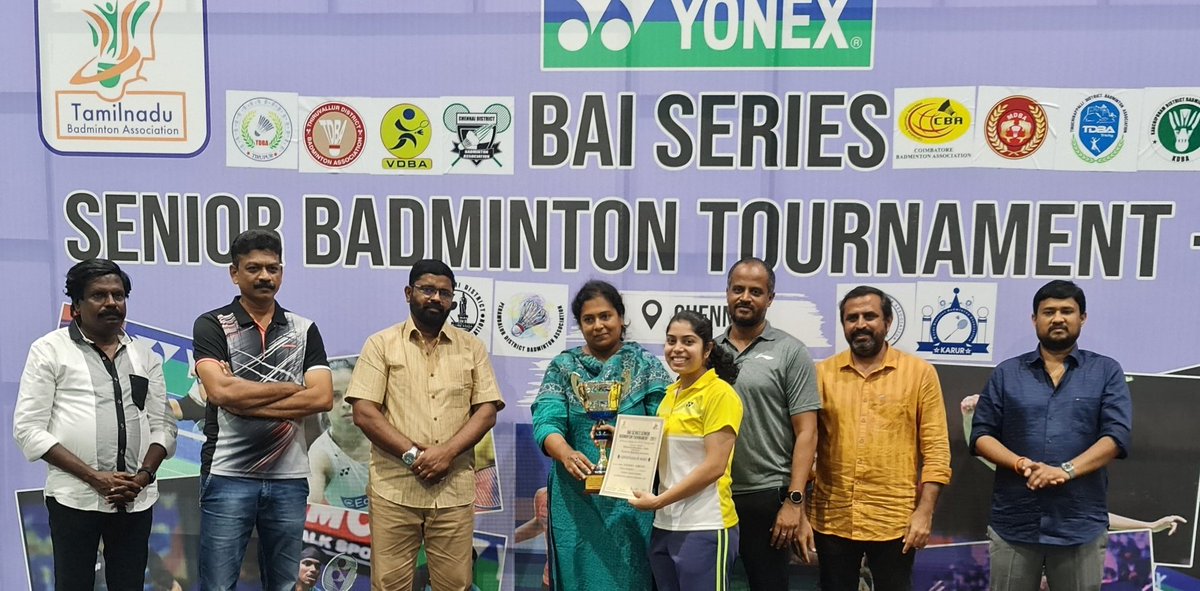 Hon'ble CM <a href="/bhupeshbaghel/">Bhupesh Baghel</a> sir and Sports minister <a href="/umeshpatelcgpyc/">Umesh Nandkumar Patel</a> sir I'm proud to share with u my recent achievement. I've won the 1st BAI Series Senior badminton tournament 2021, Chennai (16-22Dec) for CG in women's singles. Your blessings and support will always be needed 🙏.