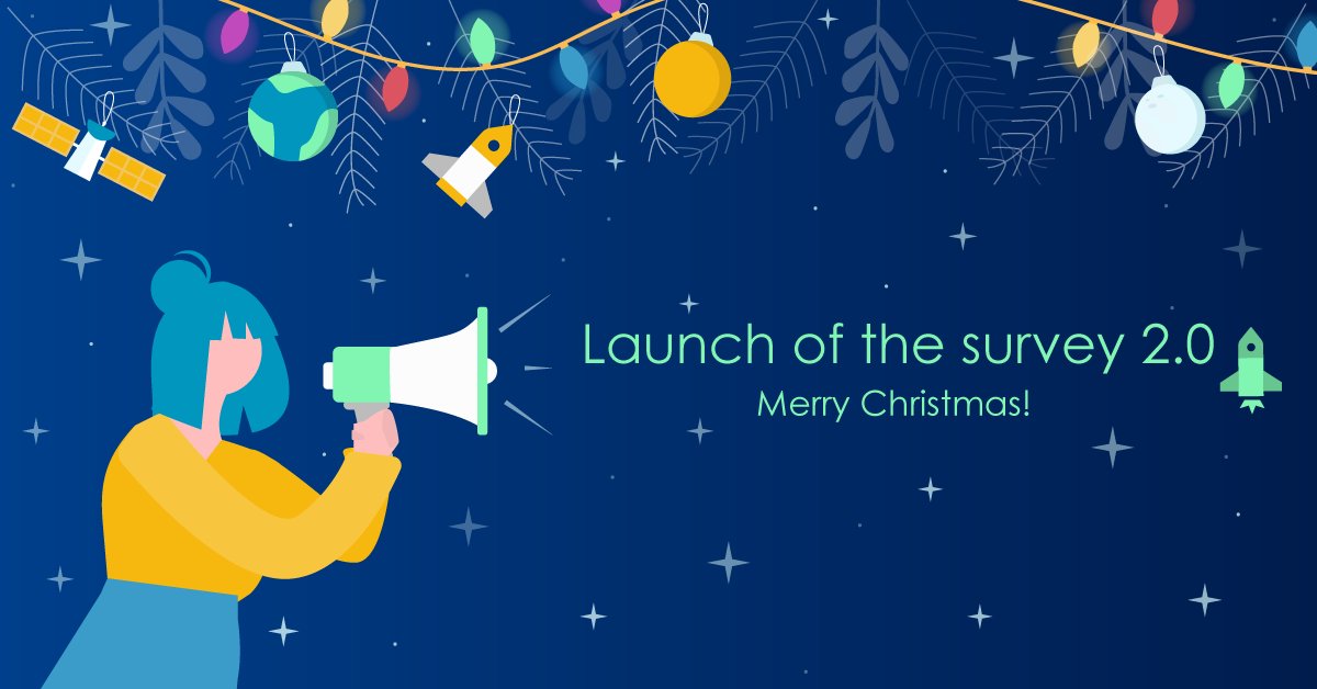 🚀Ready - steady - go! We wish everyone a Merry Christmas & are pleased to annouce that our new survey is launched! Help us to better understand the situation of #genderequality in #EO! 👩‍🚀Open to #women #men working on #Copernicus 🕒Until end of Jan 22 🖥️womenincopernicus.eu