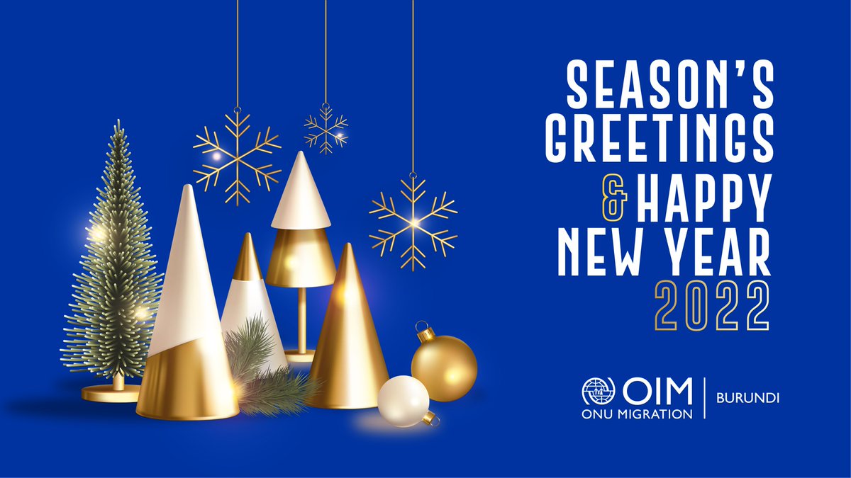 IOMBurundi's tweet photo. IOM Burundi wishes you a wonderful holiday season and best wishes for 2022! https://t.co/gVuBPmGJjH