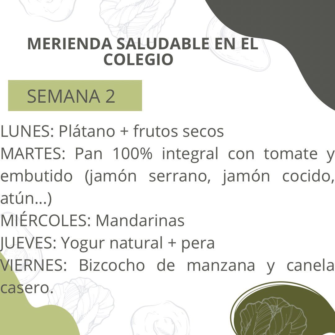 EducacioF's tweet photo. Esta semana hemos elaborado un menú de merienda saludable para el cole! Os dejamos dos opciones y sus recetas correspondientes. 

Bon Nadal i molta Salud! 🎄💪🏽😊 https://t.co/nkMMO5o3pk