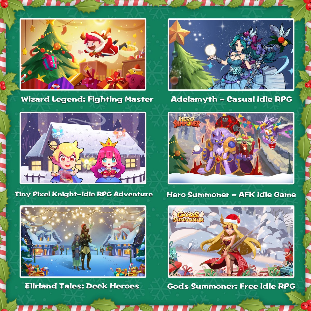 🎄Merry Christmas （1/2）
Hi, Loongcheer Gamers, thanks your support in this year.
Merry Christmas and Happy New Year 2022.
We have Christmas in-game or SNS events for the below games, please go to the corresponding Facebook and check them.
#Loongcheergame #Christmas #Xmas