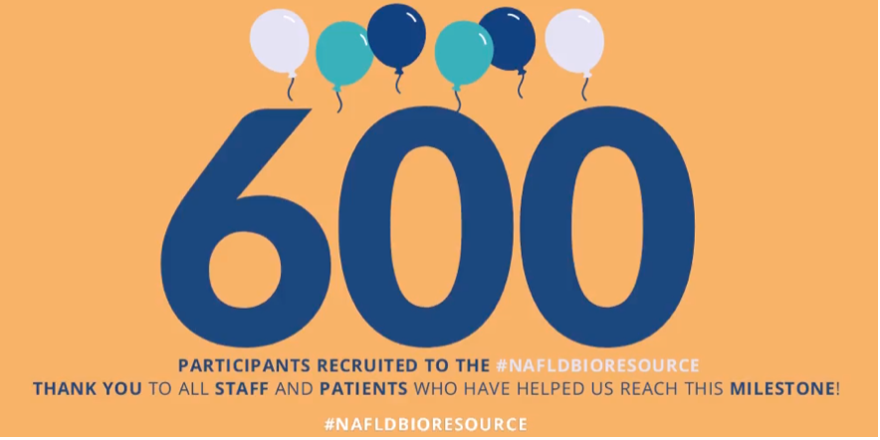 Congratulations to the #NAFLDBioResource who have recruited 600 participants! 

Thinking about becoming a recruiting site?

📧 Email uhb-tr.nafldbioresource@nhs.net