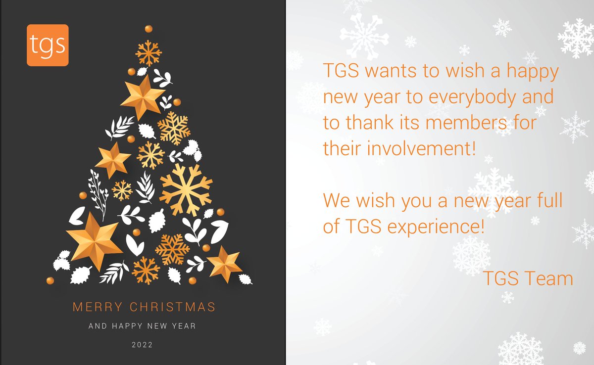 tgs_network's tweet photo. Merry Christmas and Happy New Year 2022 to all the TGS Family!
#thinkglobalsustainability https://t.co/EXynhX9xVZ