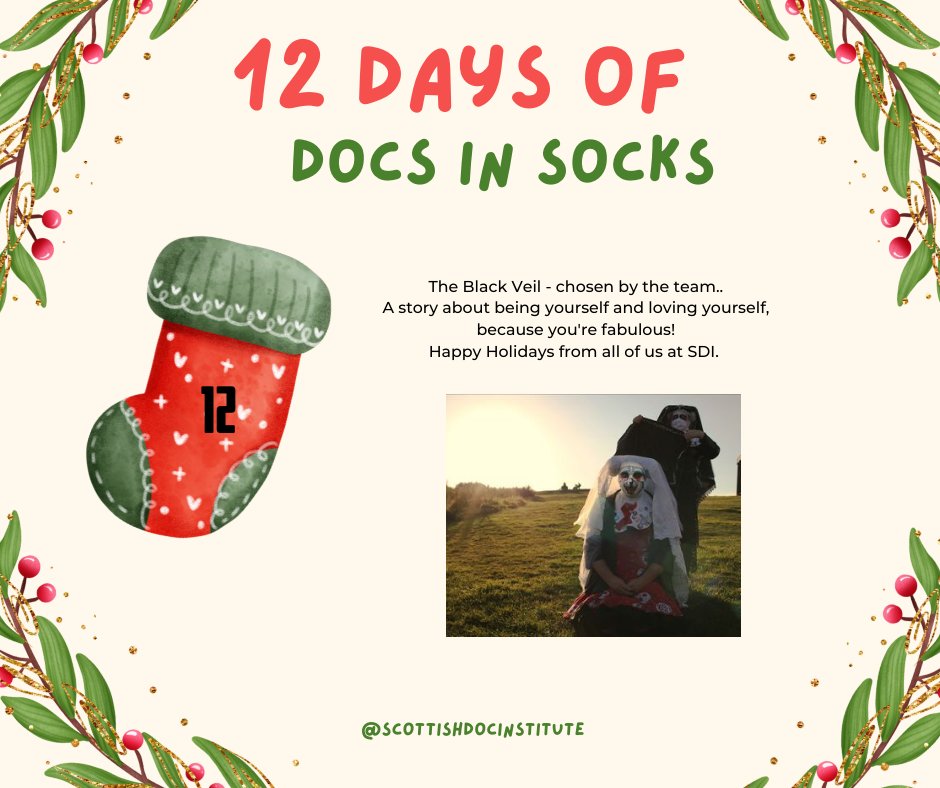 ScottishDocInst's tweet photo. DAY TWELVE: 12 Days of our favourite docs!  Today it's The Black Veil chosen by the team > 
https://t.co/s5AsreS2Nq
#docsinsocks #scottishdocs #documentaryfilmmaking https://t.co/BP7lLIA5Pw