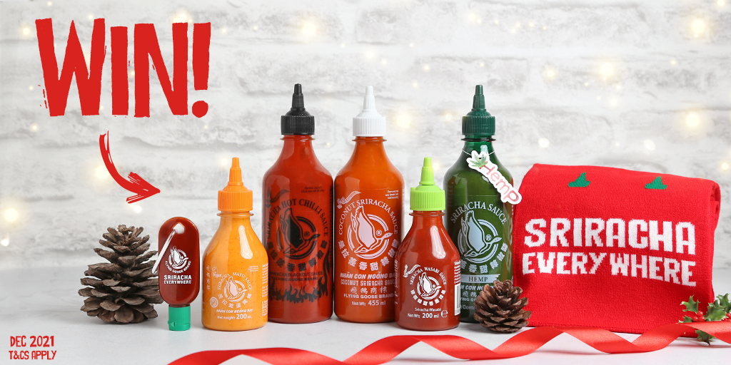 FOLLOW &amp; RT to enter our competition for your chance to #WIN this bundle of Sriracha (Coconut Sriracha and Hemp Sriracha included!) along with Sriracha Everywhere Keyring and Scarf to keep ya cosy 🎅🎄 

#Competition #FreebieFriday T&amp;Cs Apply: http: //bit.ly3gArtaj