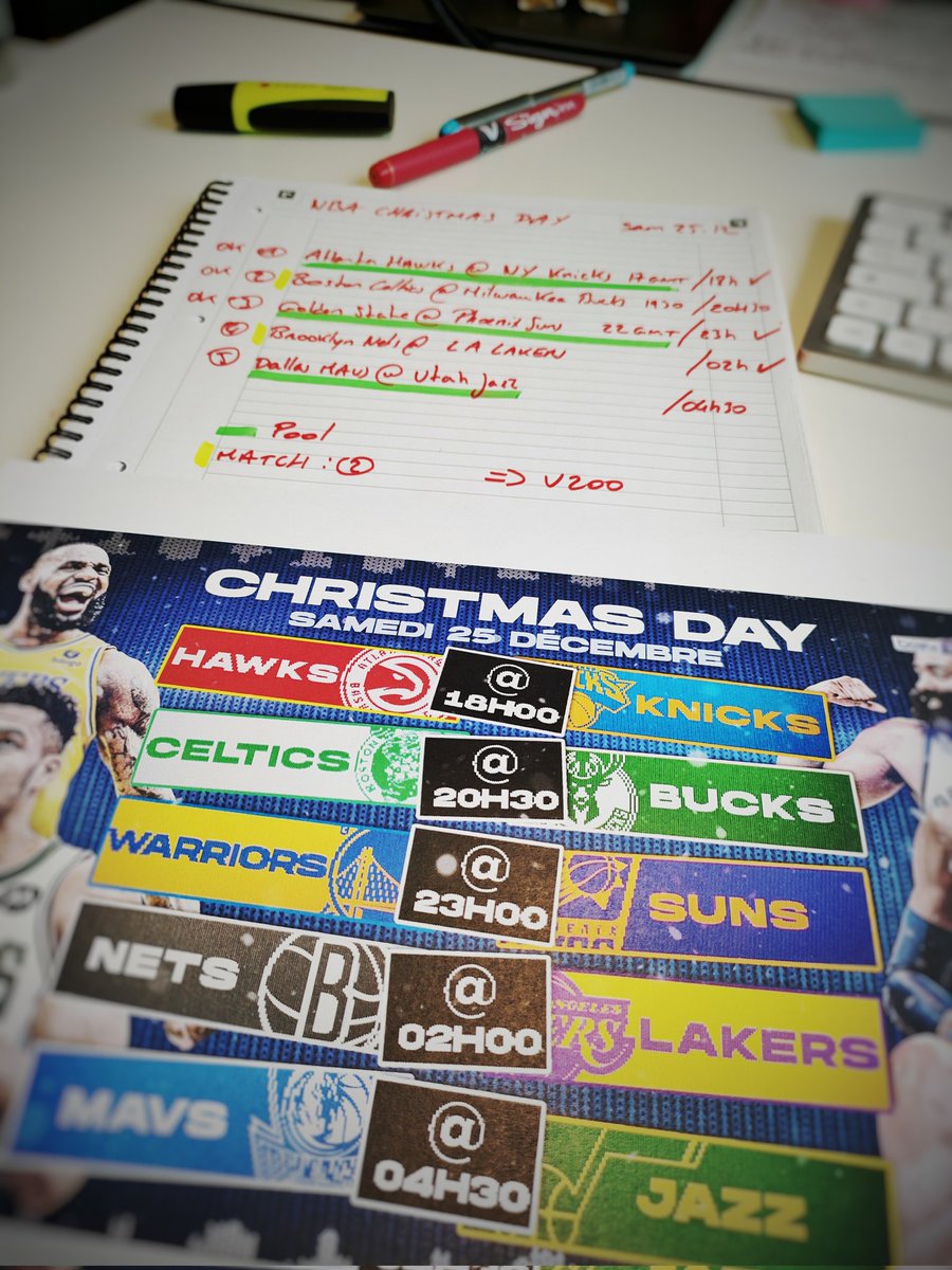 Au bureau pour la bonne cause, terminer les commandes des matchs du NBA christmas day !!

<a href="/SoFrenchProd/">Remi Reverchon</a> éclatez vous bien 💪😘