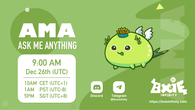 Brixel War (@brixelwar) on Twitter photo Hi folks, BXS is soon going to be listed on Pancakeswap on Dec 26th. We will hold the 2nd AMA session two hours prior to the listing on discord to answer your last minute questions, be sure to hop on! 
Discord:discord.gg/8yKkcDHh
Telegram:t.me/BxieInfinity
#GameFi Hi folks, BXS is soon going to be listed on Pancakeswap on Dec 26th. We will hold the 2nd AMA session two hours prior to the listing on discord to answer your last minute questions, be sure to hop on! 
Discord:discord.gg/8yKkcDHh
Telegram:t.me/BxieInfinity
#GameFi