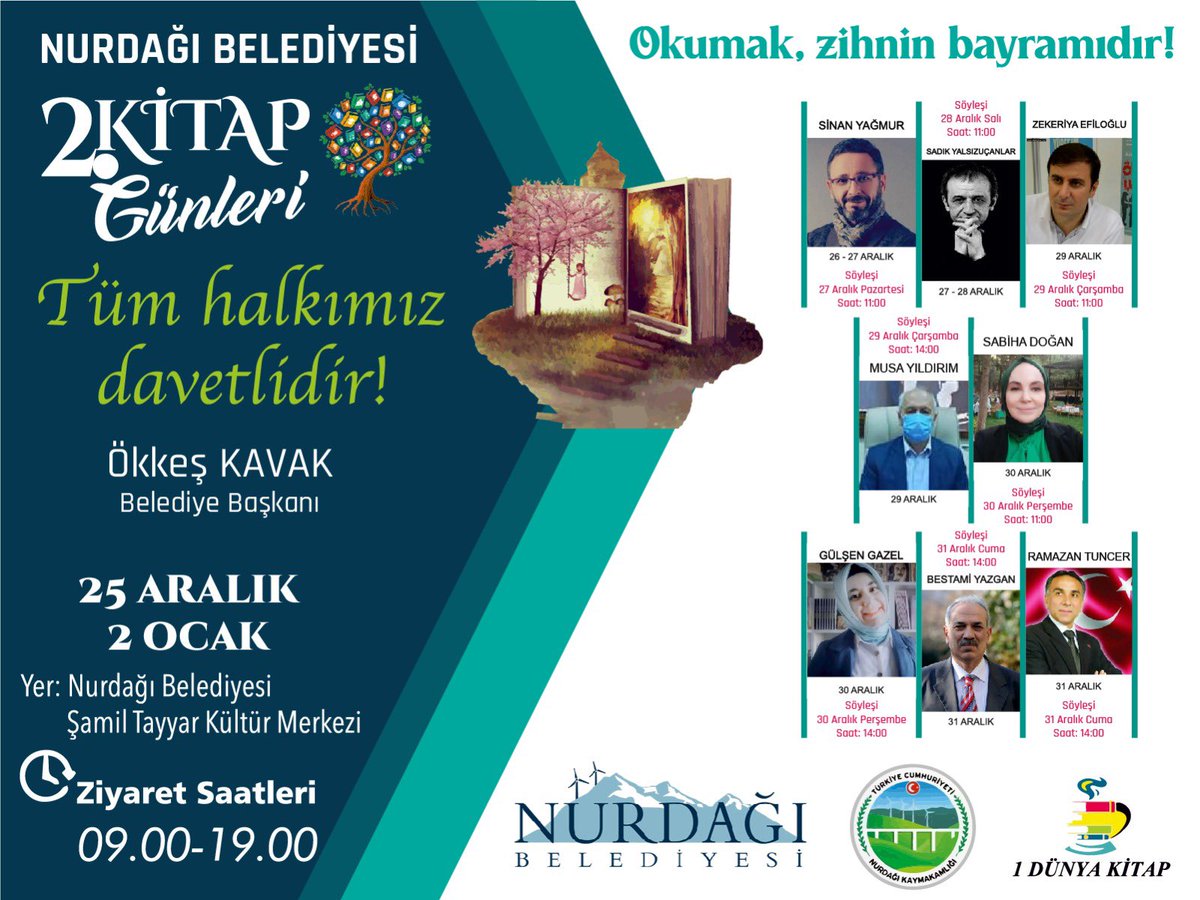 okkeskavak27's tweet photo. Belediyemiz tarafından düzenlenen 2. Kitap Günleri 25 Aralık’ta başlıyor. 📚🖋

7’den 70’e her yaştan kitapseverimiz açılışa davetlidir.

🗓️ 25 Aralık Cumartesi 
⏰Saat: 09.00 - 19.00 arası
📍Şamil Tayyar Kültür Merkezi https://t.co/jc2CiA636p