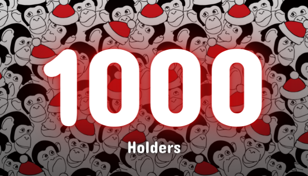 ChimpySwap's tweet photo. 🎅🏻 Merry Christmas to all chimpies 🐵
We've reached 1⃣0⃣0⃣0⃣ holders! There couldn't be a better Chistmas present!🎁 https://t.co/SIYVllctLK