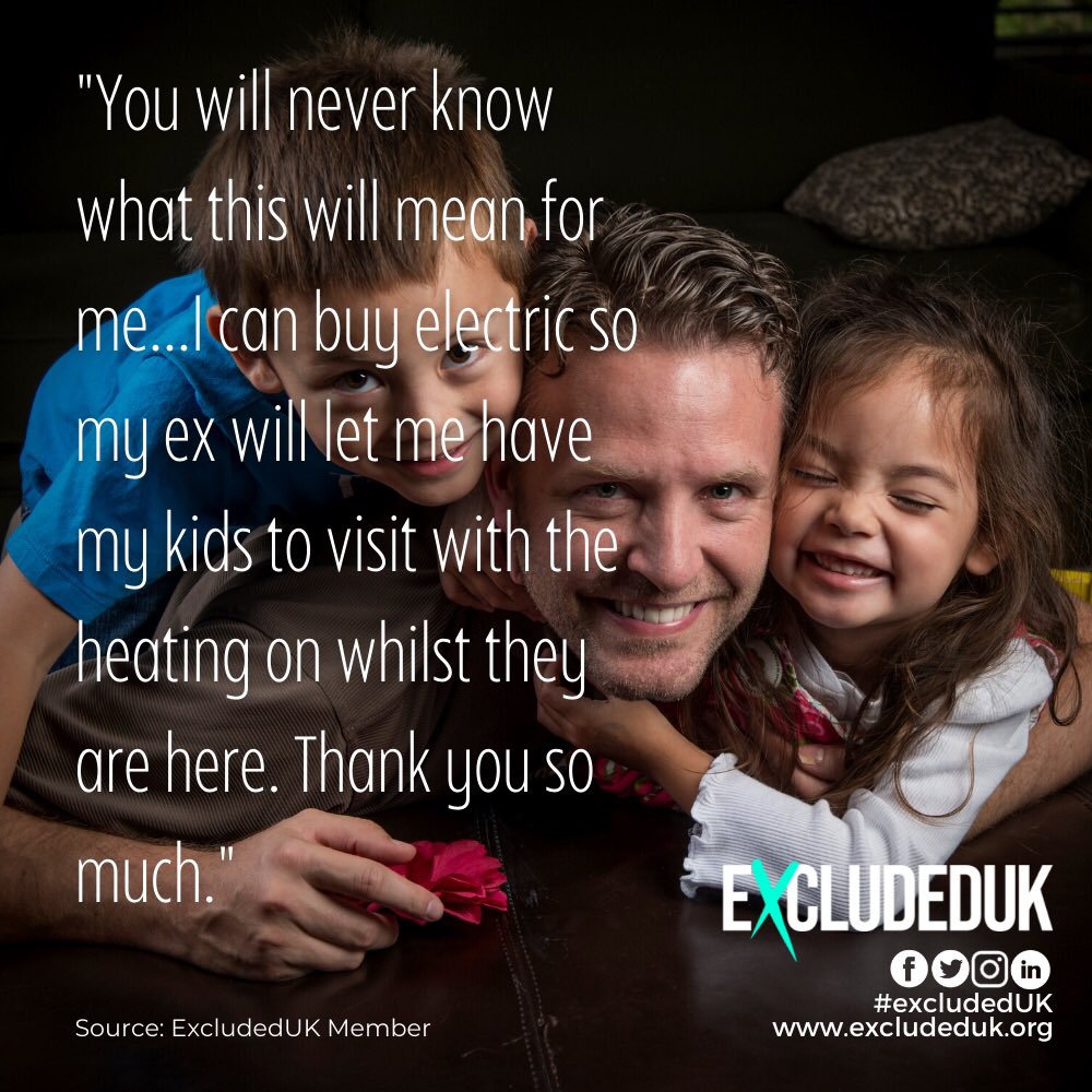 A real quote from an #ExcludedUK member
PLEASE HELP! 
#ExcludedUK are sending food vouchers to our most vulnerable members for Christmas.
Please help us to help them by donating to our Boost! Grant Scheme here: 

justgiving.com/crowdfunding/e…