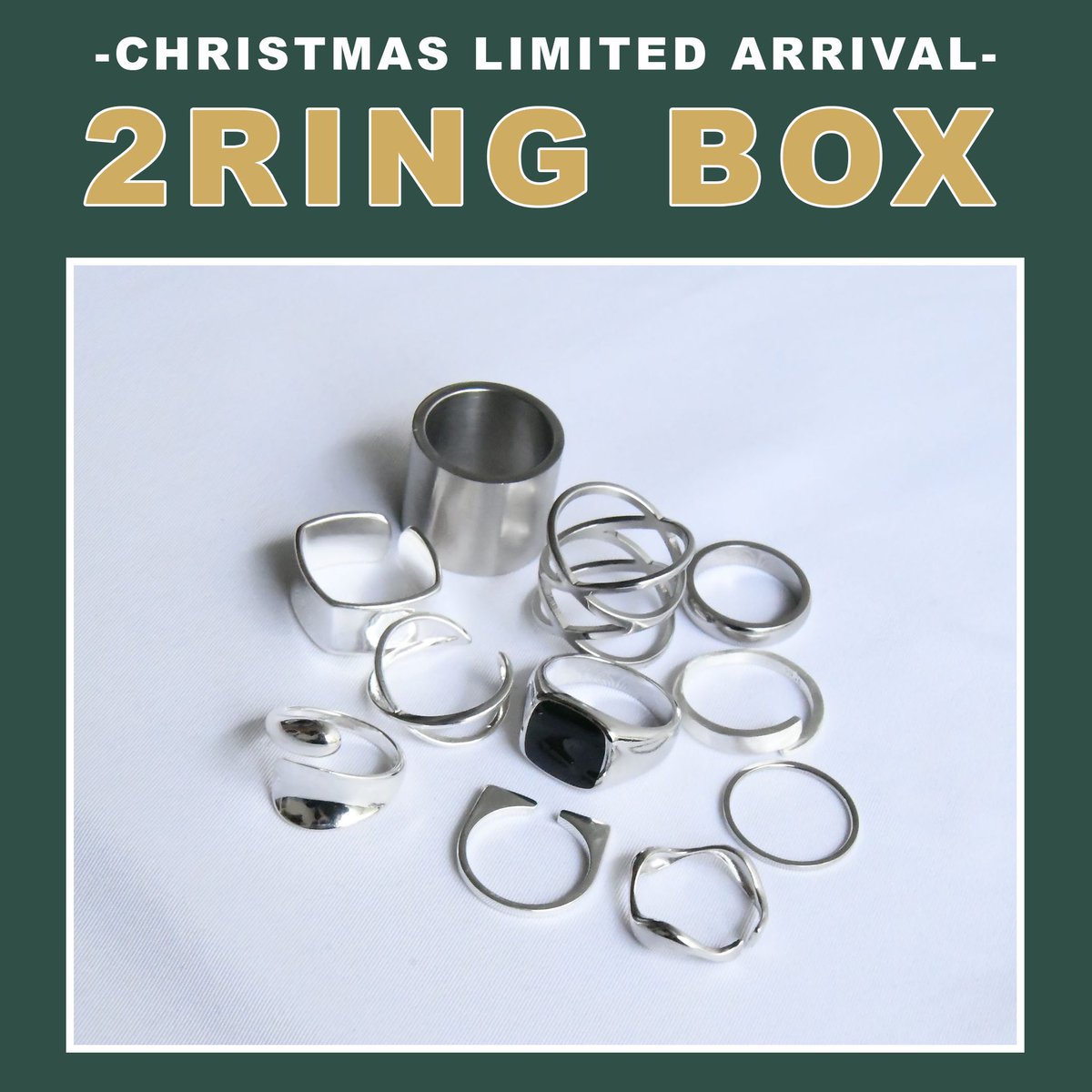 ciw_usedshop's tweet photo. 《🎅🏻クリスマス限定リングBOX🎅🏻》

独り身のCIWサンタが贈る皆様へのクリスマス🎁🎄💍

大人気のCIWアクセ◎
【3点入って¥8900-】と破格すぎ🌋
・合計1万5千円~2万円相当のリング
・さらに1着プレゼント🎁💓

合計4点の激ヤバBOX🎉
本日22時より😤🔥

https://t.co/ioMmrtqHSp https://t.co/pDofMhMkv1